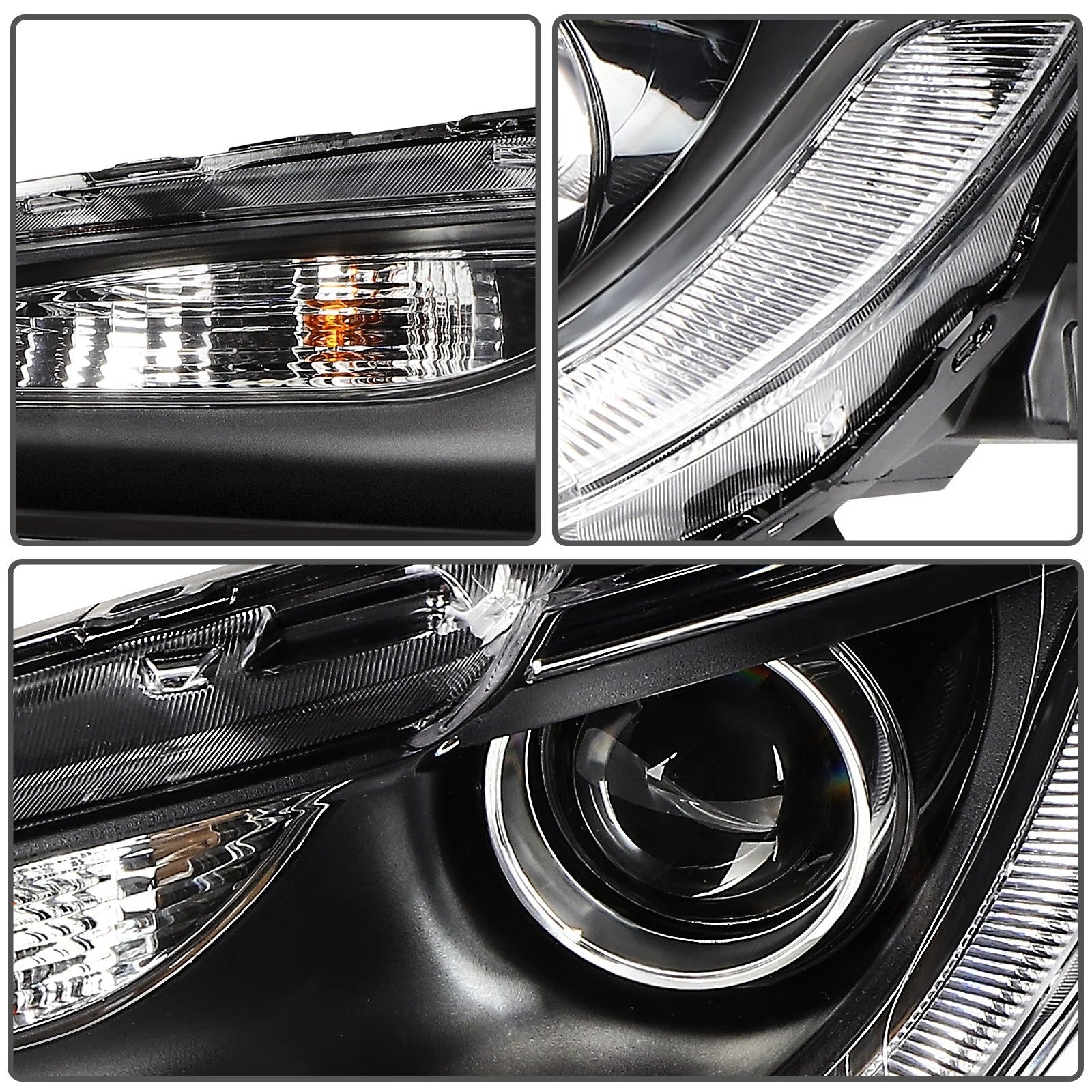 For 2015 2016 2017 Chrysler 200 w/LED DRL Projector Halogen Headlight Left+Right 6B93BC-57 [8]
