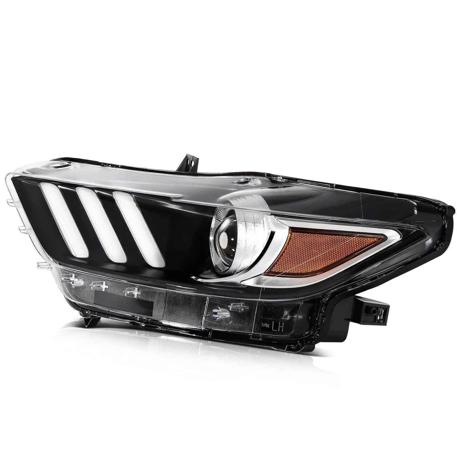 For 2015-2017 Ford Mustang Black Clear Lens Left Side Headlight Assembly KOEEP [8]