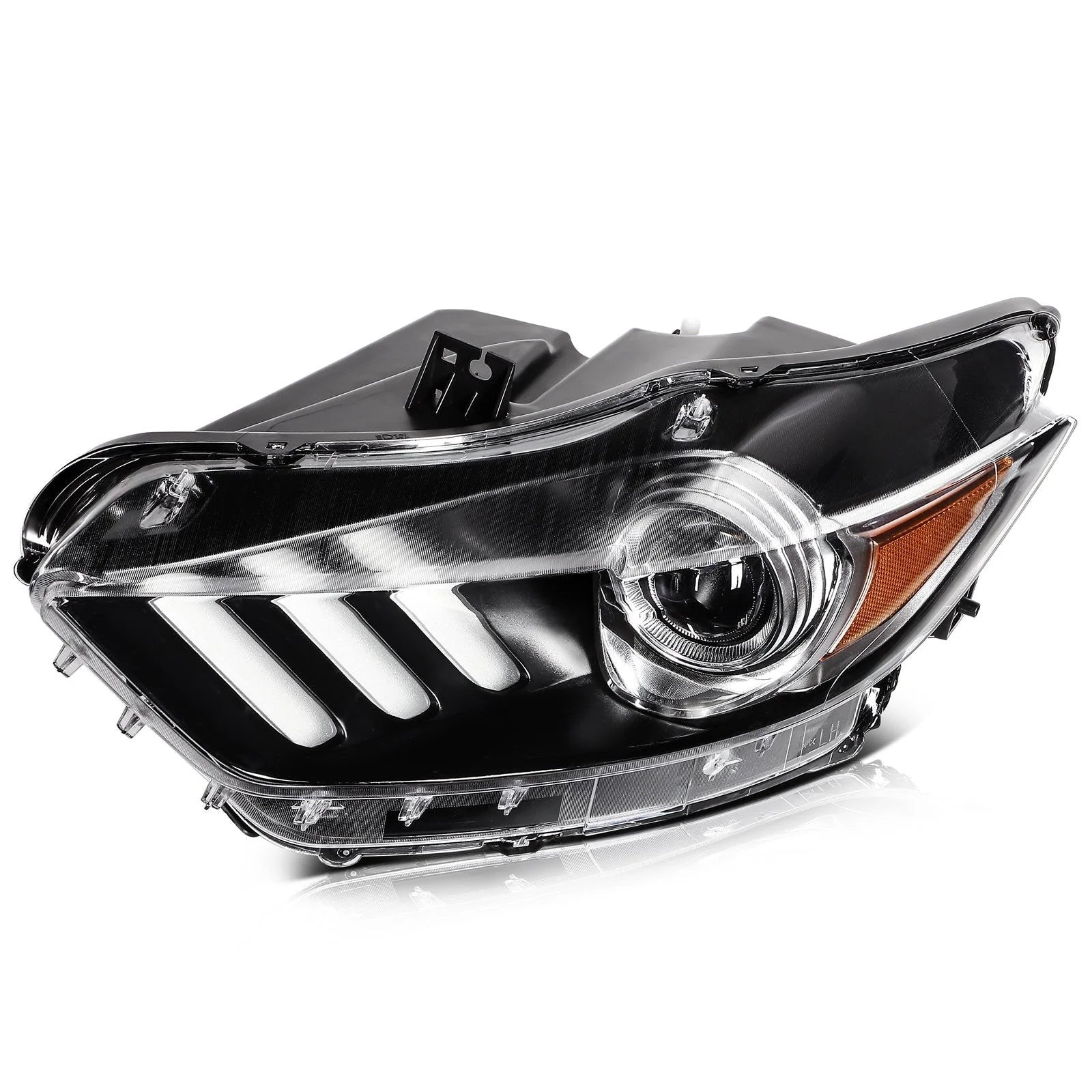 For 2015-2017 Ford Mustang Black Clear Lens Left Side Headlight Assembly KOEEP [9]