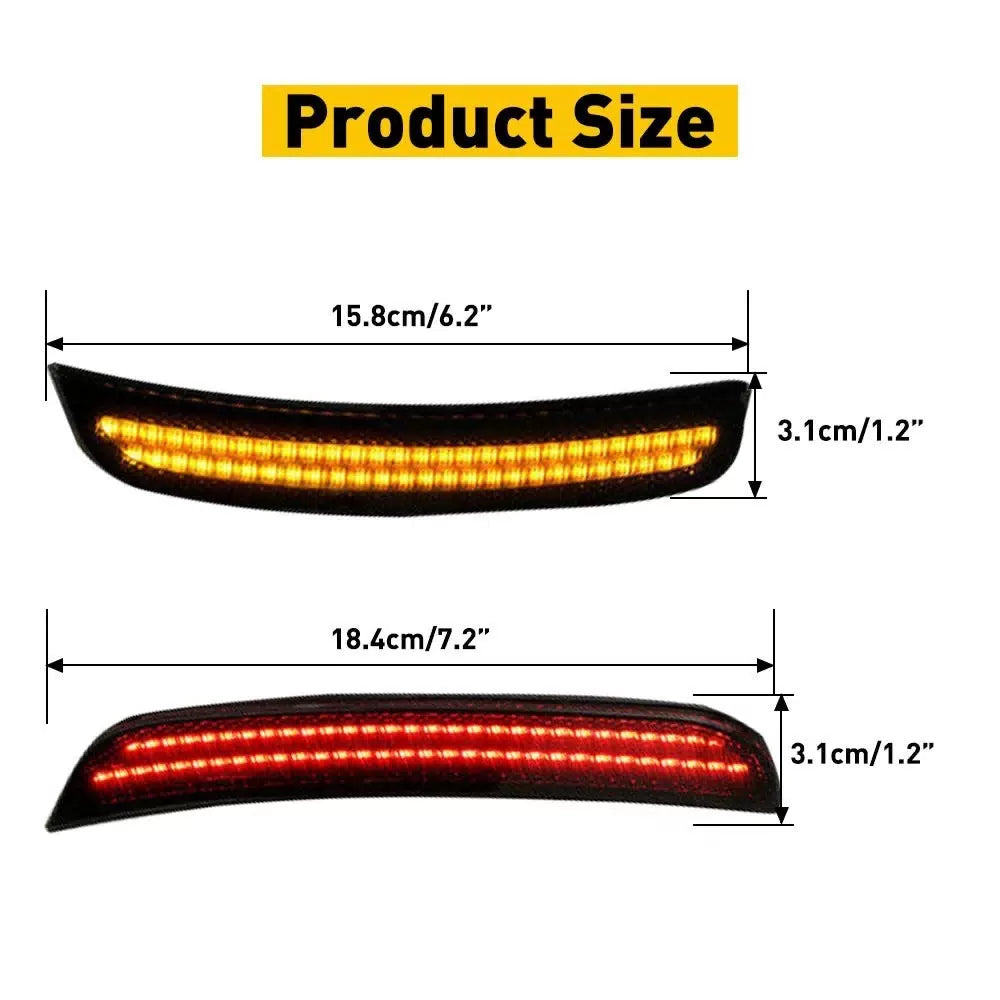 For 2015-2021 Dodge Charger Marker Side Lights Fender Lamps Front Amber&Red Rear 6B93BC-57 [2]
