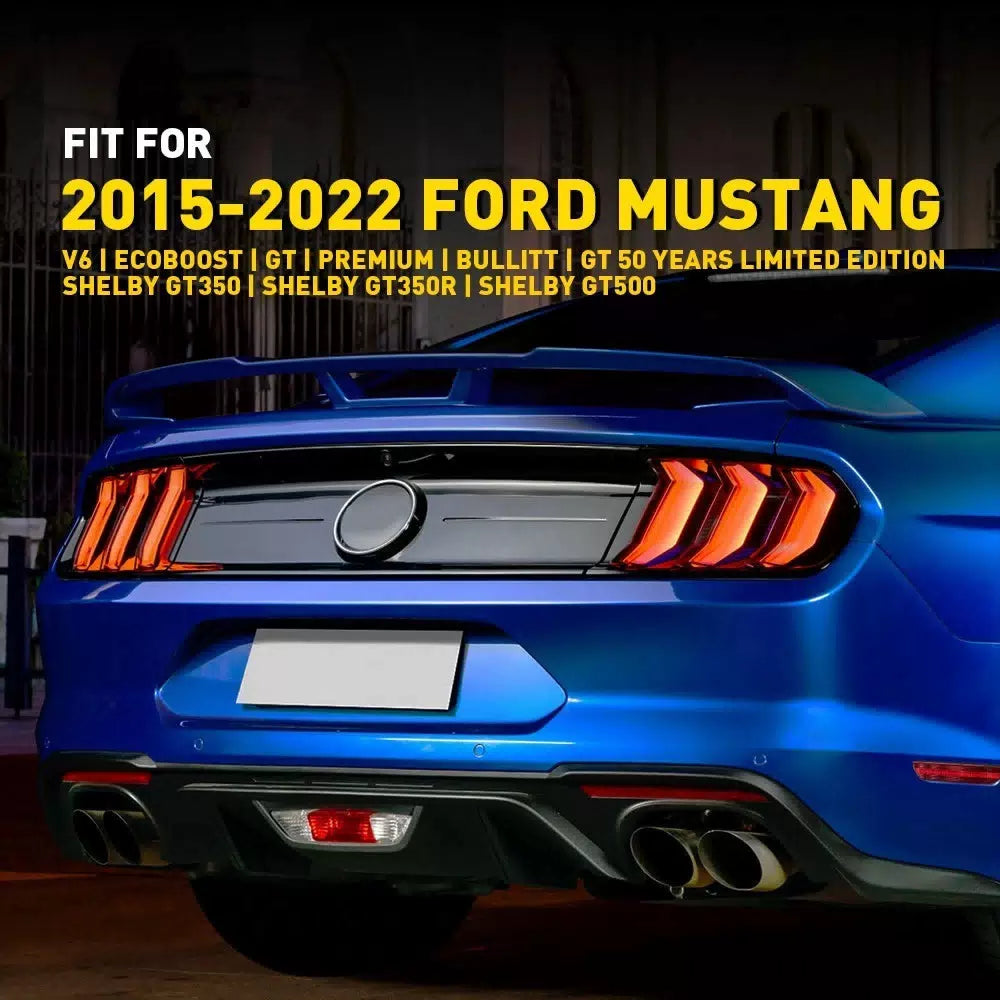 For 2015-2022 Ford Mustang LED 2X Rear Side Marker Red Light Lens Left & Right 6B93BC-57 [11]