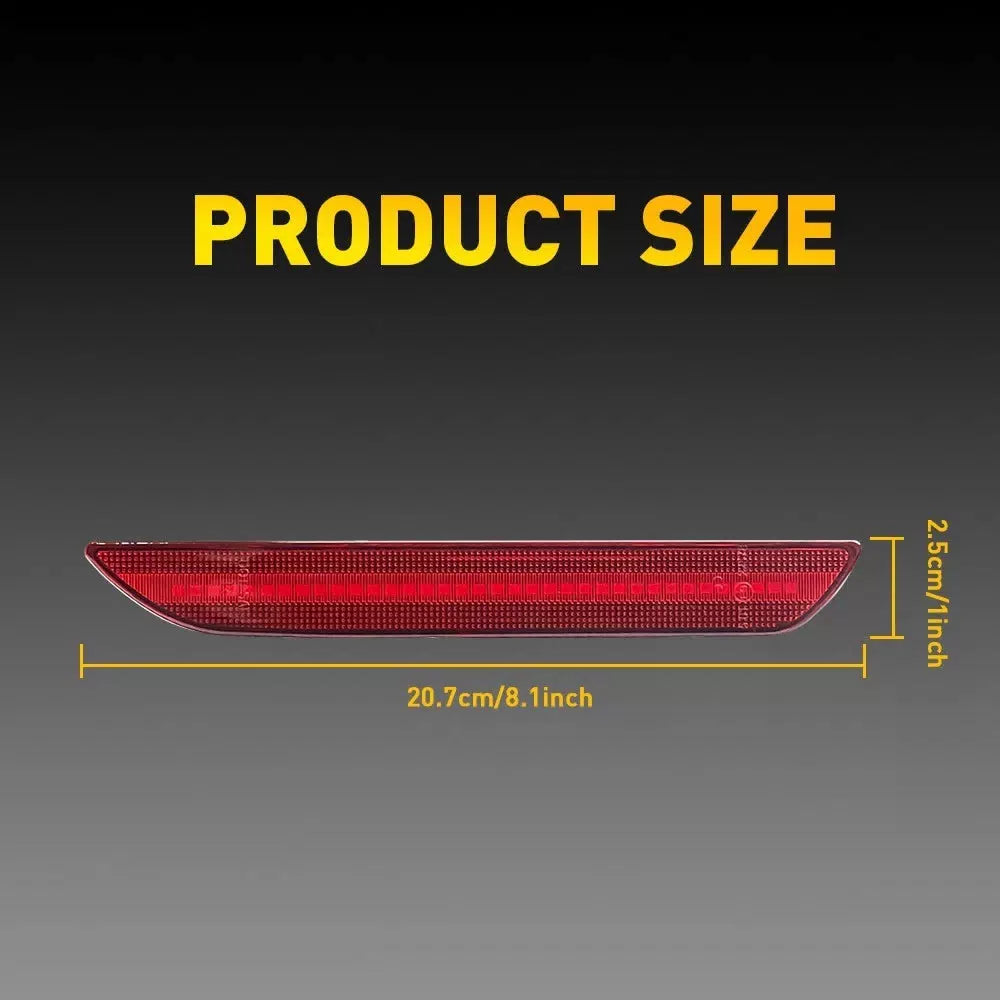 For 2015-2022 Ford Mustang LED 2X Rear Side Marker Red Light Lens Left & Right 6B93BC-57 [2]