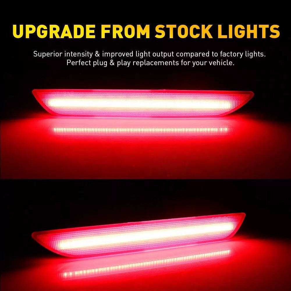 For 2015-2022 Ford Mustang LED 2X Rear Side Marker Red Light Lens Left & Right 6B93BC-57 [3]
