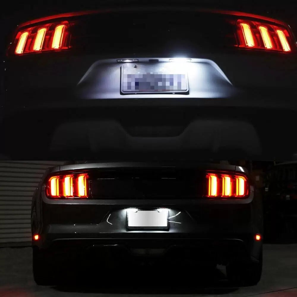 For 2015-21 Ford Mustang WHITE BRIGHTEST LED License Plate Housing Light Pair 6B93BC-57 [11]