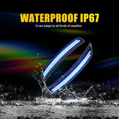 For 2015-22 Dodge Charger Front Rear Smoke LED Fender Side Marker Lights Blue EA 6B93BC-57 [4]