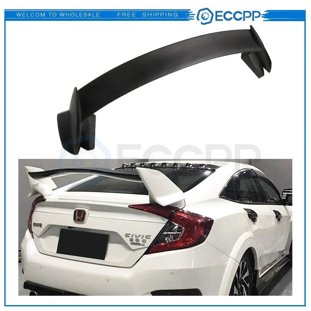 For 2016-2020 Honda Civic Hatchback Trunk Wing Spoiler Matte Black 6B93BC-57 [1]