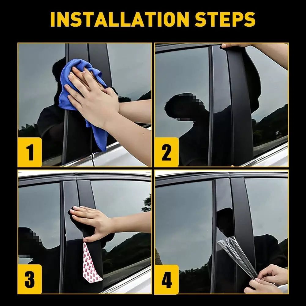 For 2016-2021 Chevrolet Malibu Door Trim Pillar Black Posts Cover Decorations EA 6B93BC-57 [4]
