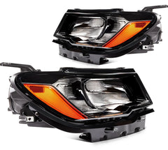 For 2017-2020 2021 Jeep Compass Black Housing LH+RH Headlights Assembly 6B93BC-57 [1]