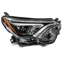 For 2018 2017 2016 Toyota RAV4 w/LED DRL Black Housing Headlights Assembly L+R 6B93BC-57 [3]