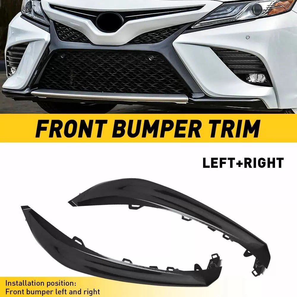 For 2018-2020 Toyota Camry SE XSE Bumper Lower Grille Trim Moldings Gloss USEOA 6B93BC-57 [10]