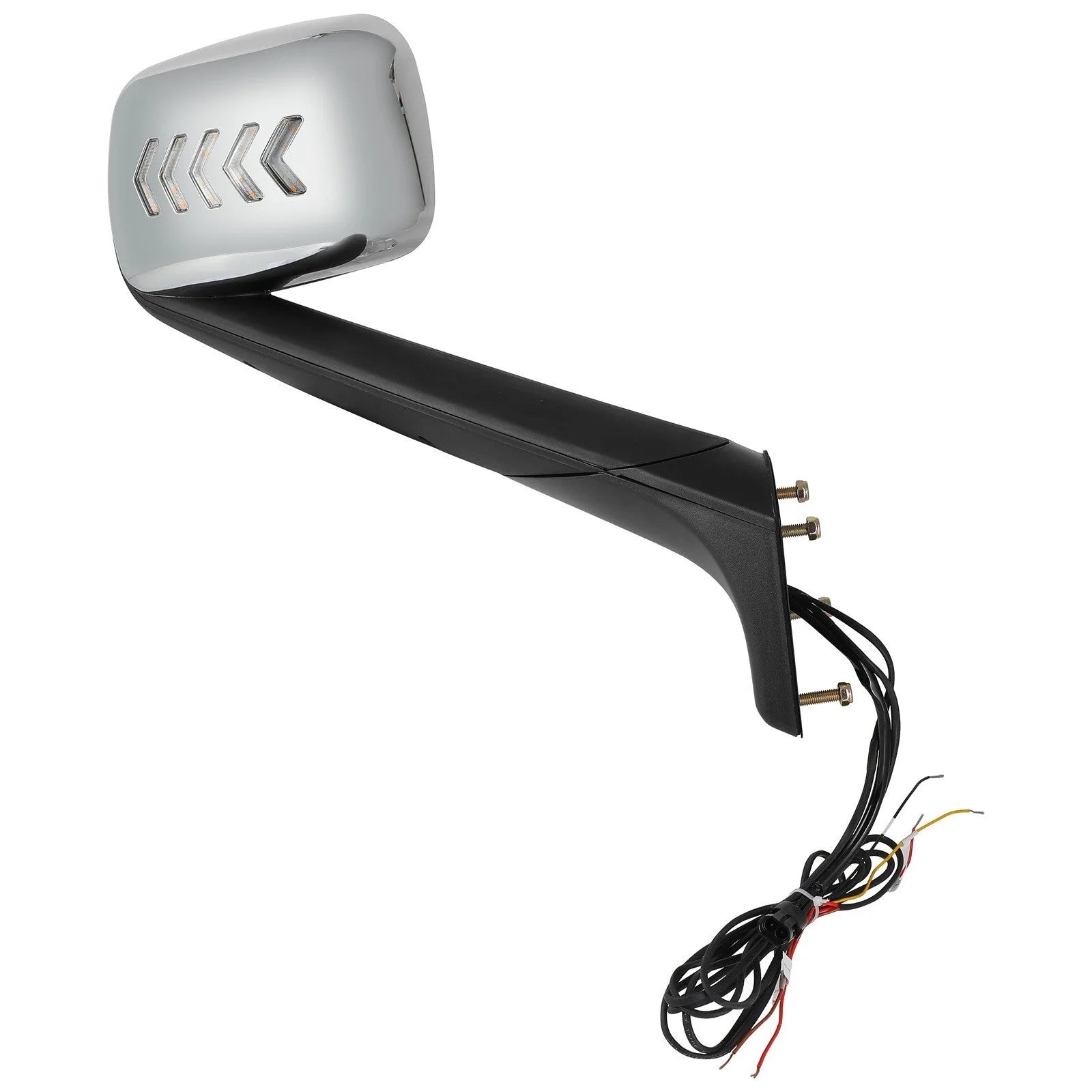 For 2018+ Freightliner Cascadia Chrome Hood Mirror LED Turn Signal Right Side 6B93BC-57 [10]