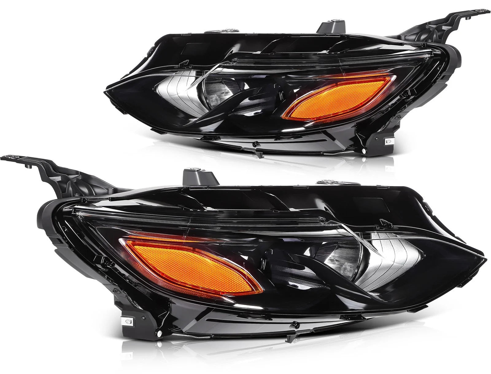 For 2019 2020 2021 Chevrolet Malibu Black Left+Right Pair Headlights Assembly 6B93BC-57 [2]