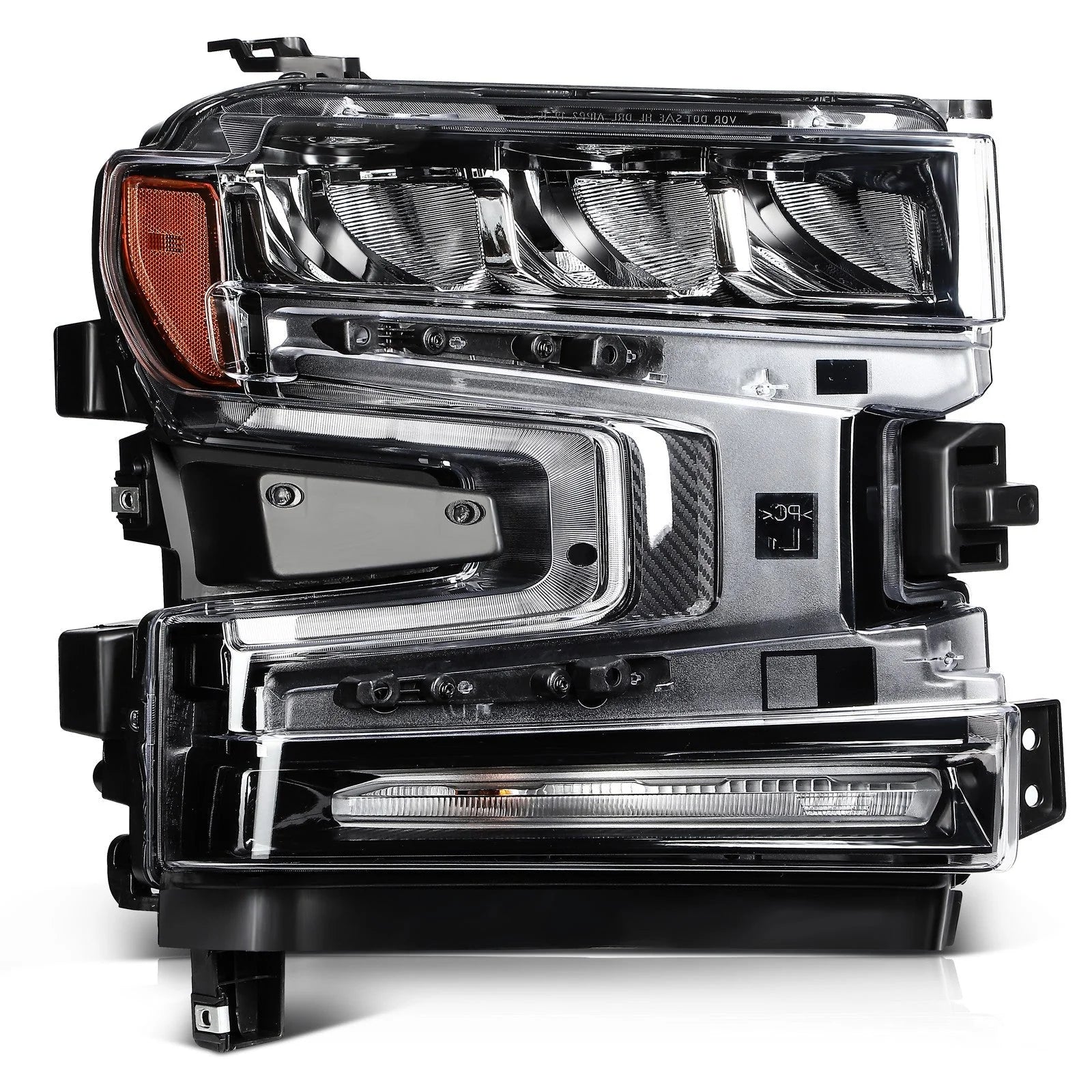 For 2019 2020-2022 Chevy Silverado 1500 Headlights w/ Halogen Signal Bar Pair 6B93BC-57 [7]