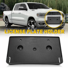 For 2019-2022 Dodge Ram 1500 Front License Tag Plate Frame Bracket Holder Black 6B93BC-57 [1]
