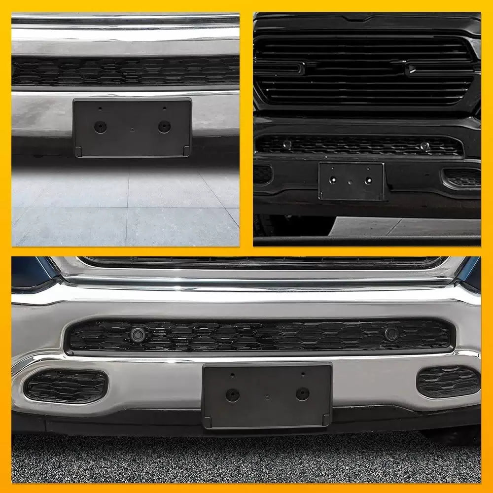 For 2019-2022 Dodge Ram 1500 Front License Tag Plate Frame Bracket Holder Black 6B93BC-57 [8]