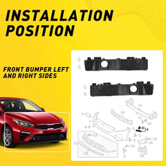 For 2019-2022 Kia Forte Front Bumper Retainer Bracket Support Left & Right EOA 6B93BC-57 [3]