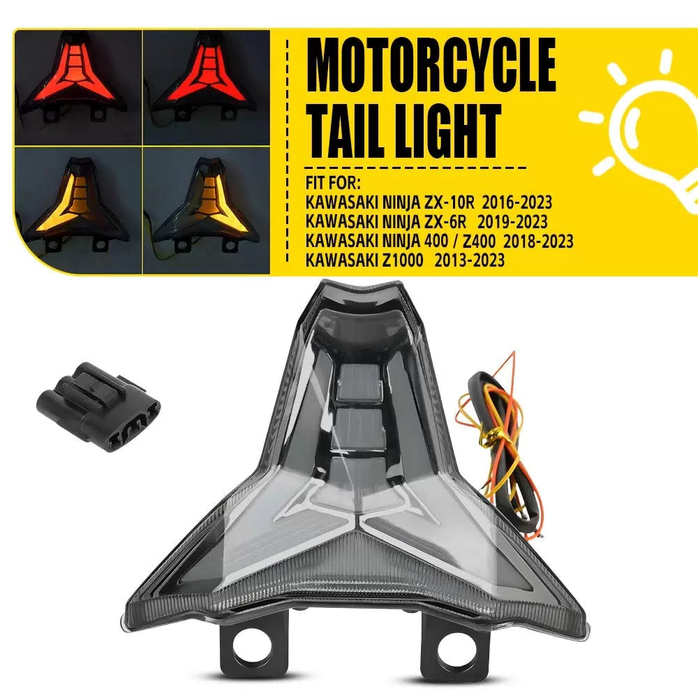 For 2019-23 KAWASAKI Ninja ZX-10R ZX-6R Integrated LED Tail Light Turn Signal EA 6B93BC-57 [10]