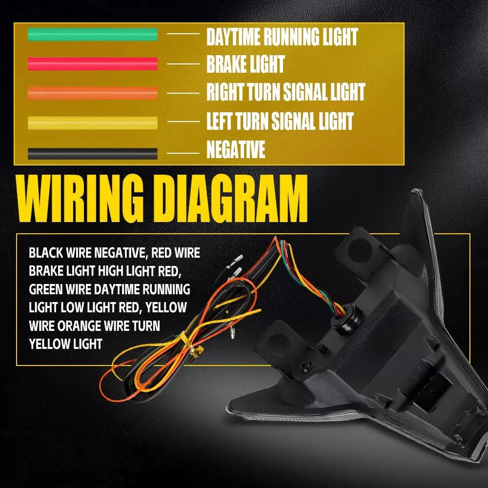 For 2019-23 KAWASAKI Ninja ZX-10R ZX-6R Integrated LED Tail Light Turn Signal EA 6B93BC-57 [8]