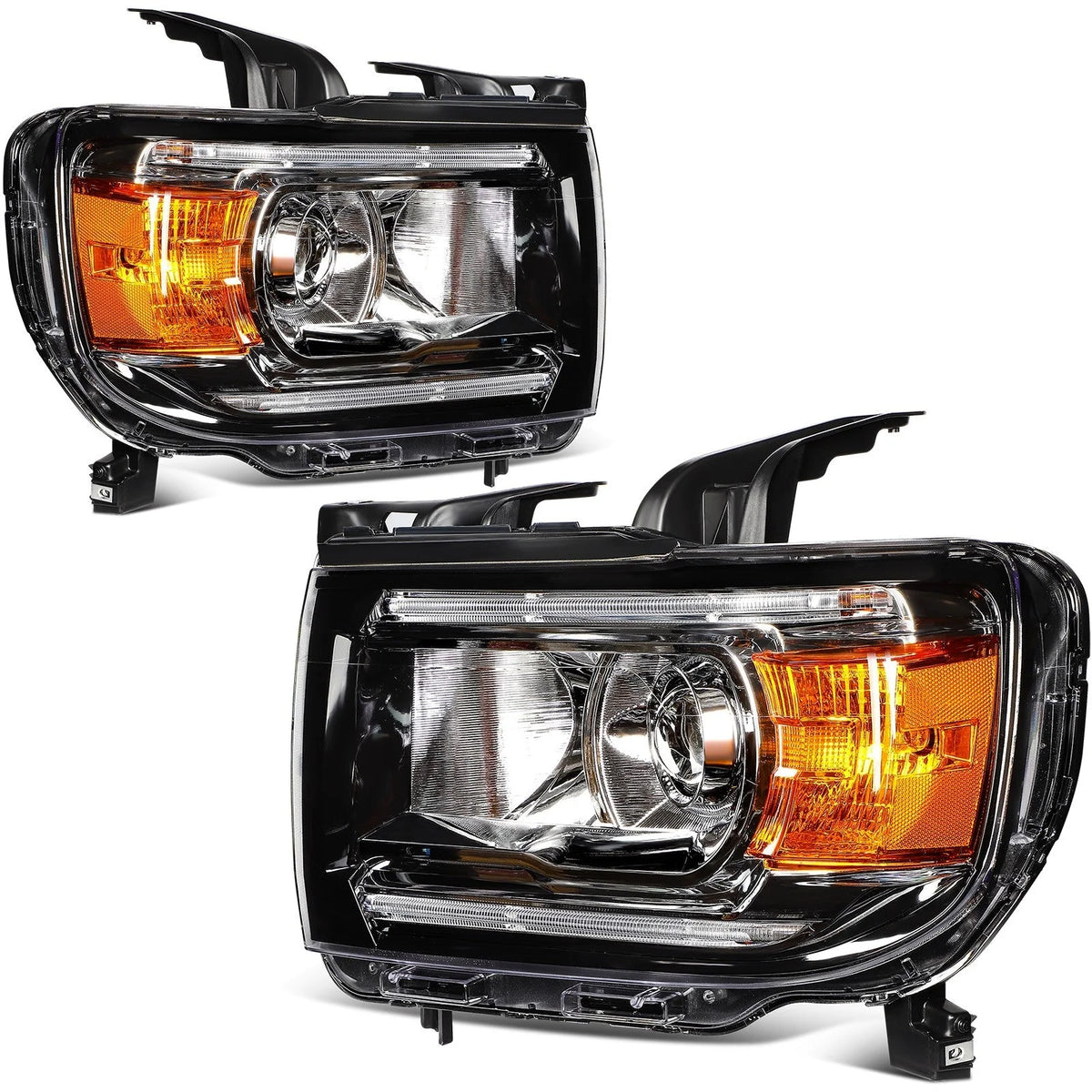 For 2022-2015 GMC Canyon Black Housing w/Projector L+R Headlights Assembly 6B93BC-57 [1]