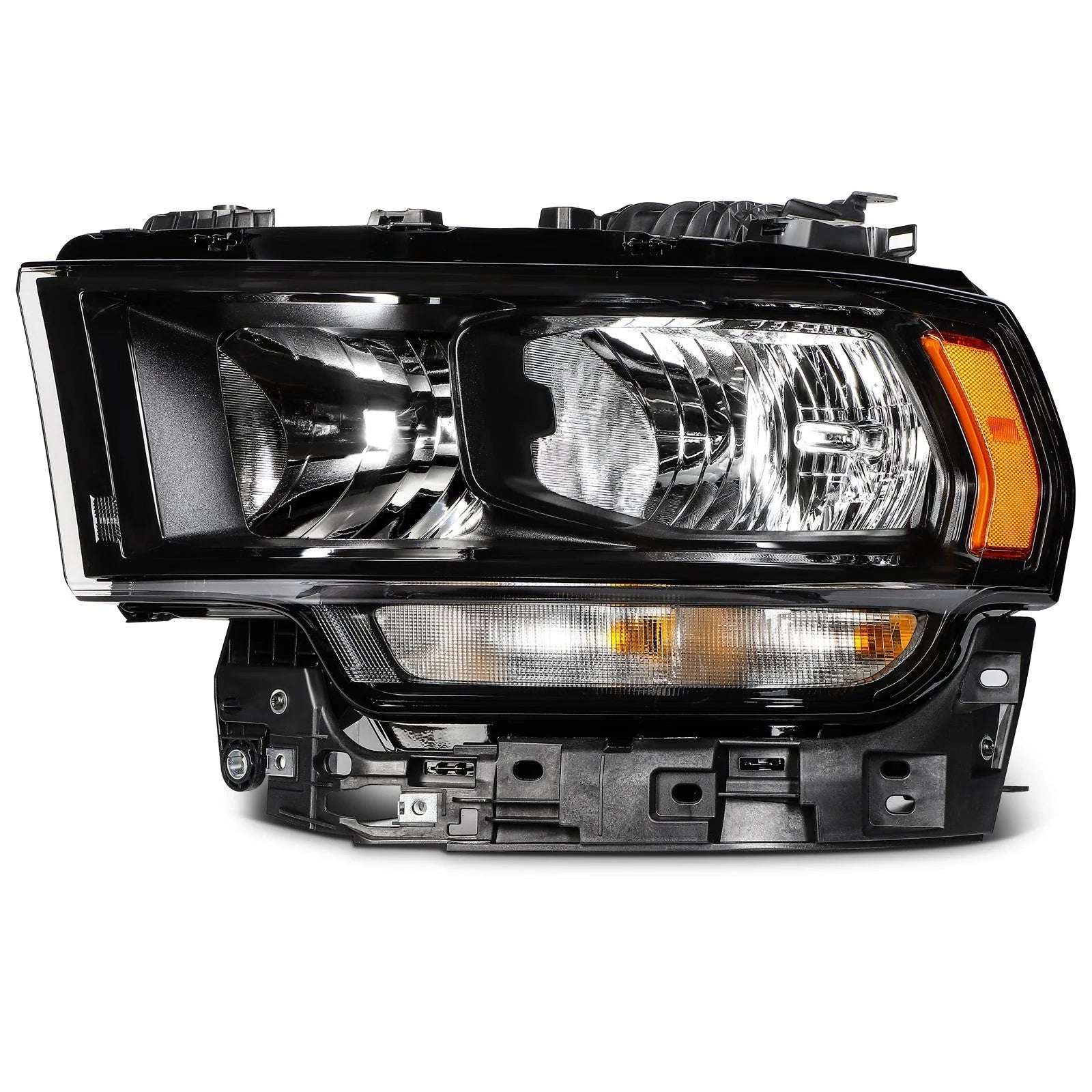 For 2024-2019 Ram 2500 3500 Black Housing Headlights Assembly Left+Right 6B93BC-57 [4]