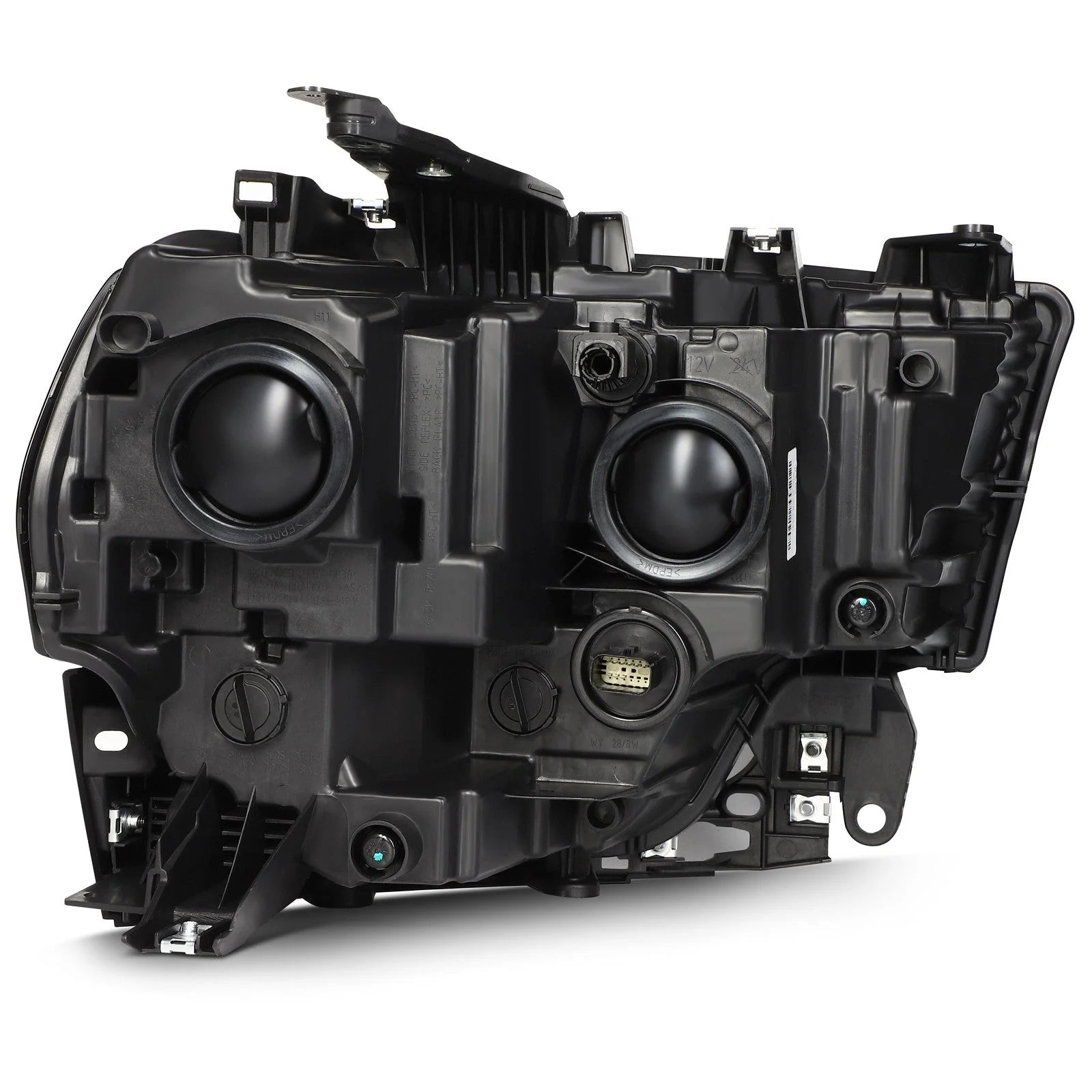 For 2024-2019 Ram 2500 3500 Black Housing Headlights Assembly Left+Right 6B93BC-57 [9]