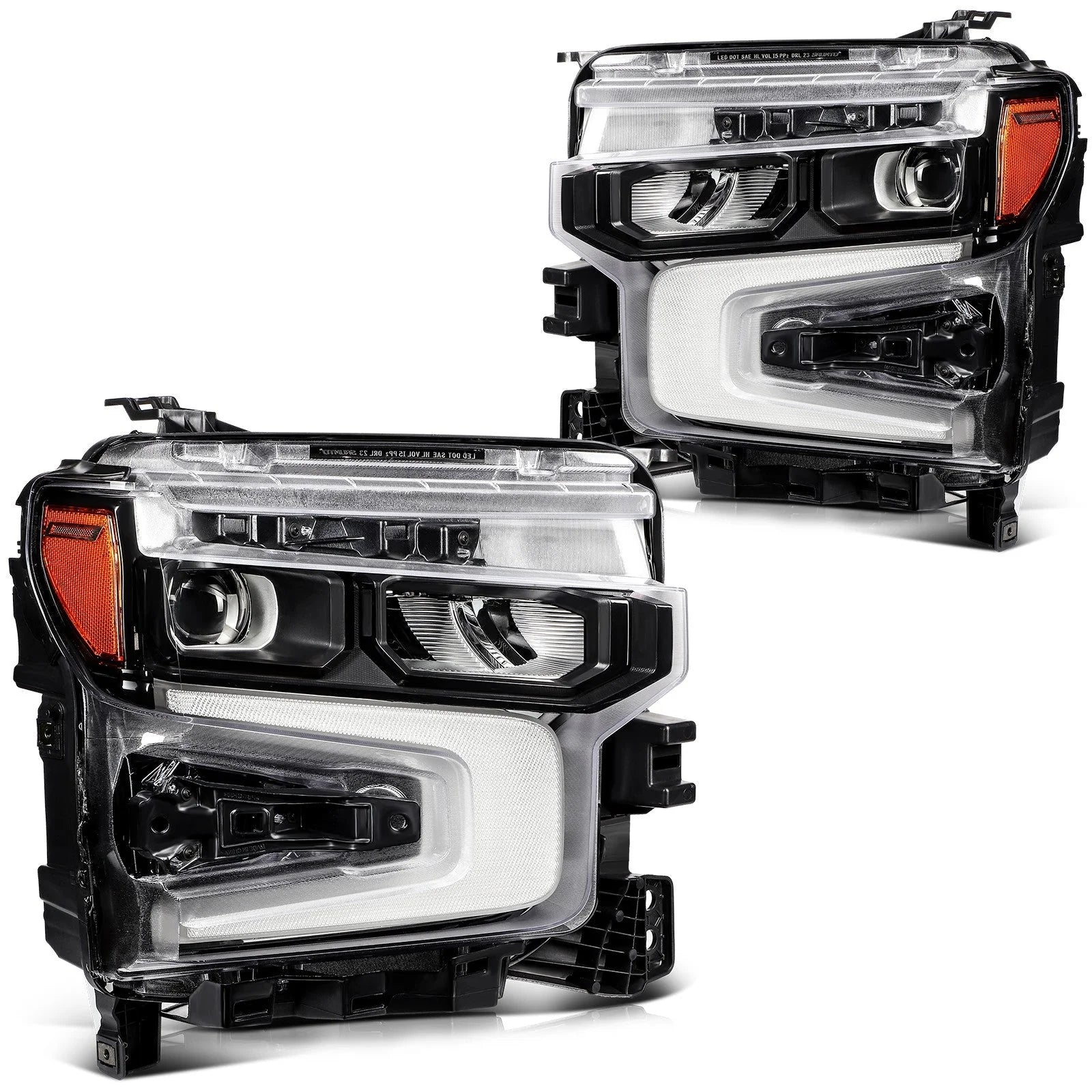 For 2024-2022 Chevy Silverado 1500 w/LED DRL Headlight Assembly Left+Right 6B93BC-57 [1]