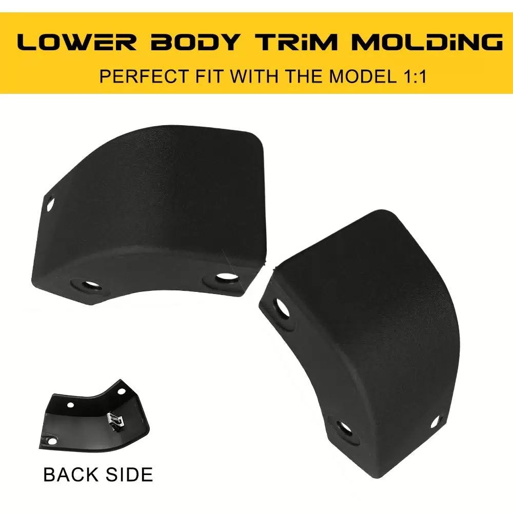 For 21 thru 23 F-150 LH/RH Side Stone Rock Guard Rear Trim Molding Kit US 6B93BC-57 [1]