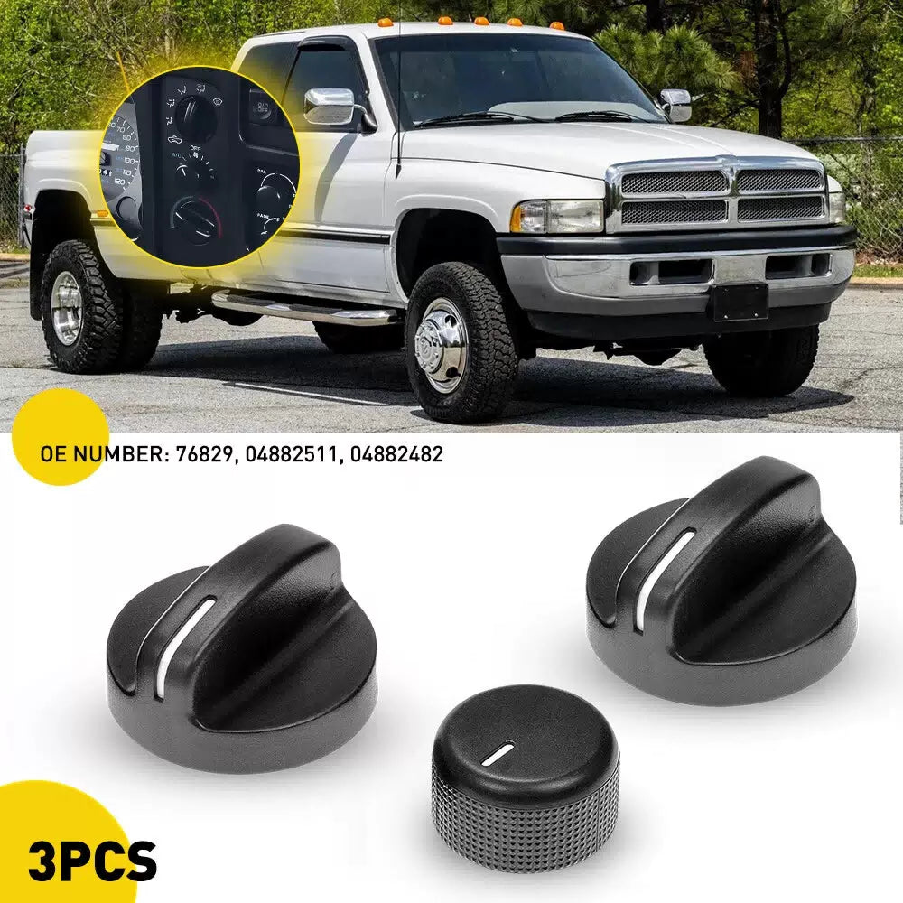 For 94-97 Dodge Ram 1500 2500 3500 Climate Heater Temperature Control A/C Knobs 6B93BC-57 [11]