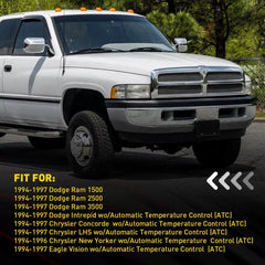 For 94-97 Dodge Ram 1500 2500 3500 Climate Heater Temperature Control A/C Knobs 6B93BC-57 [3]