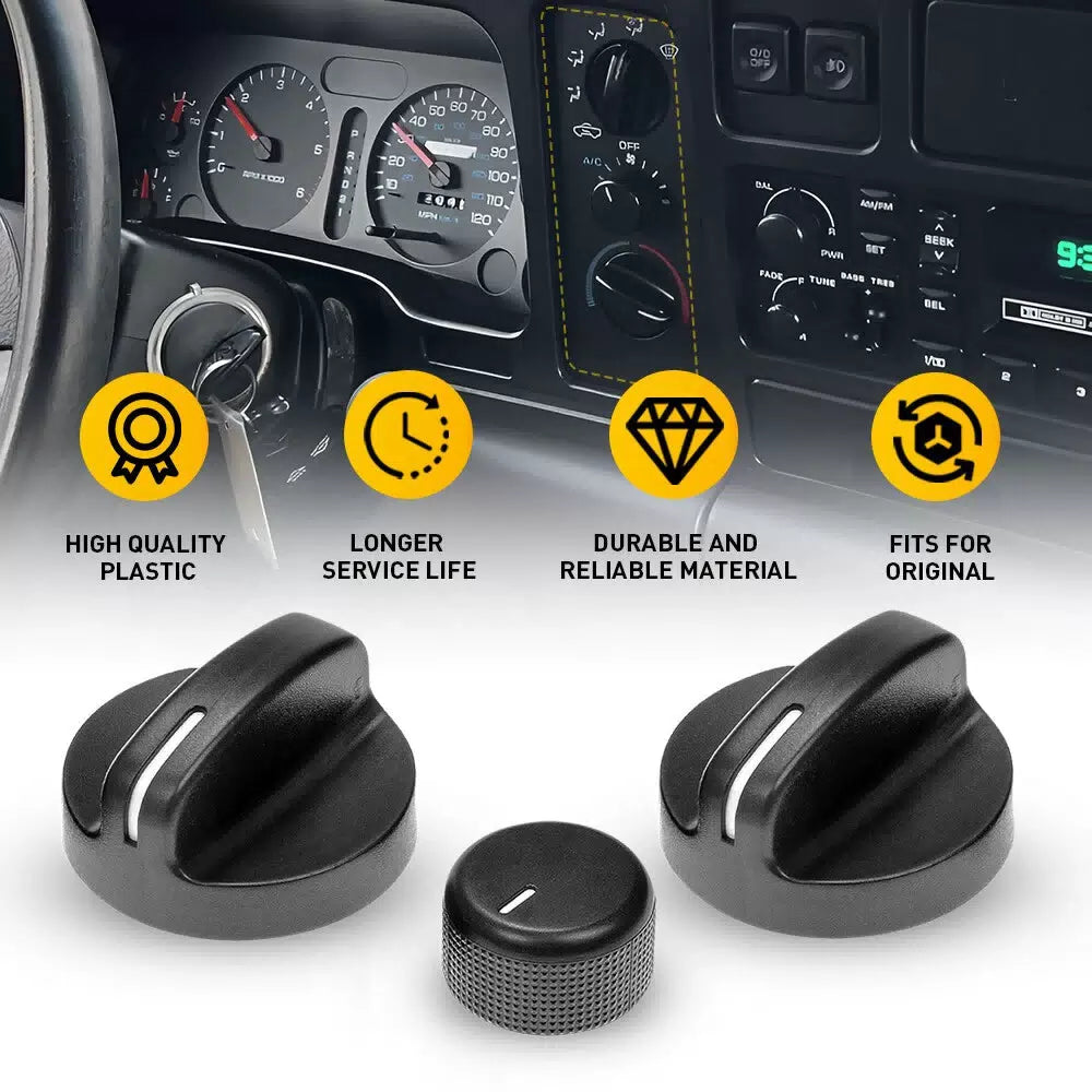 For 94-97 Dodge Ram 1500 2500 3500 Climate Heater Temperature Control A/C Knobs 6B93BC-57 [8]