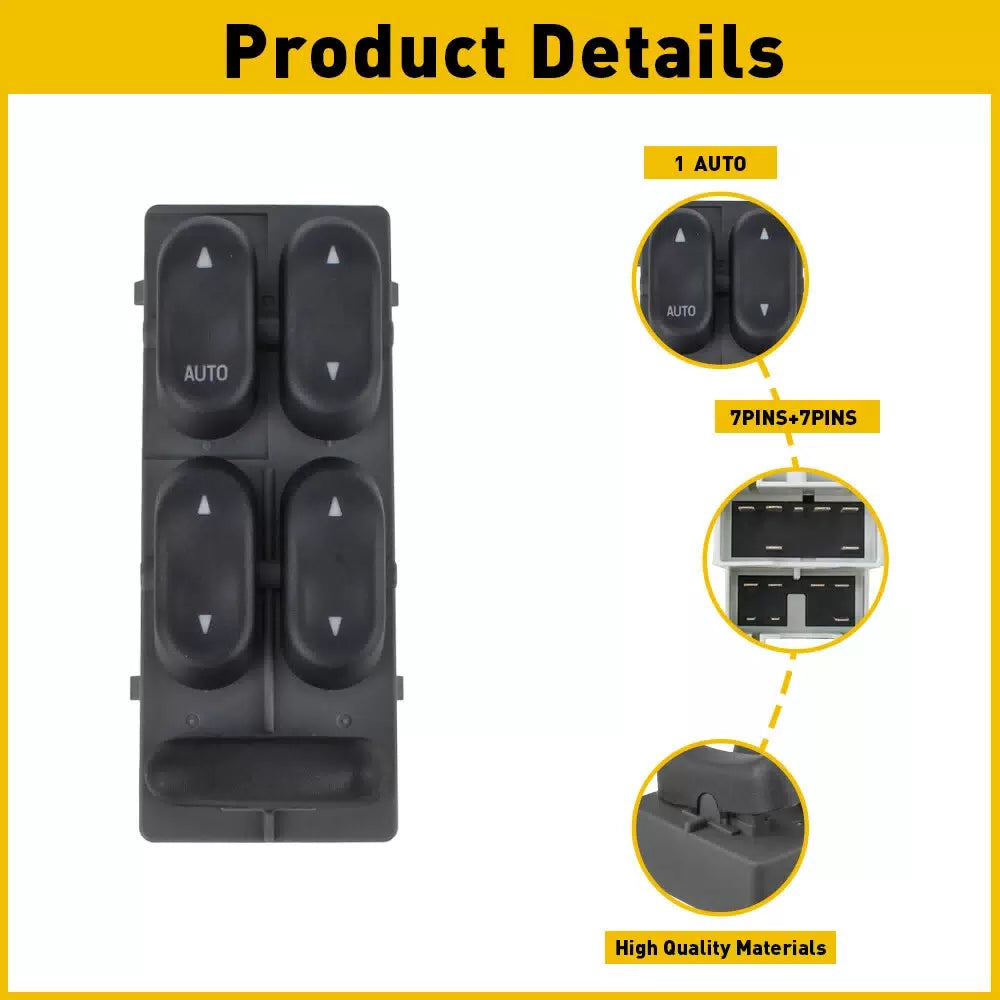 For 97-02 Ford Expedition Excursion LH Driver Power Window Switch F6DZ14529AA EA 6B93BC-57 [8]