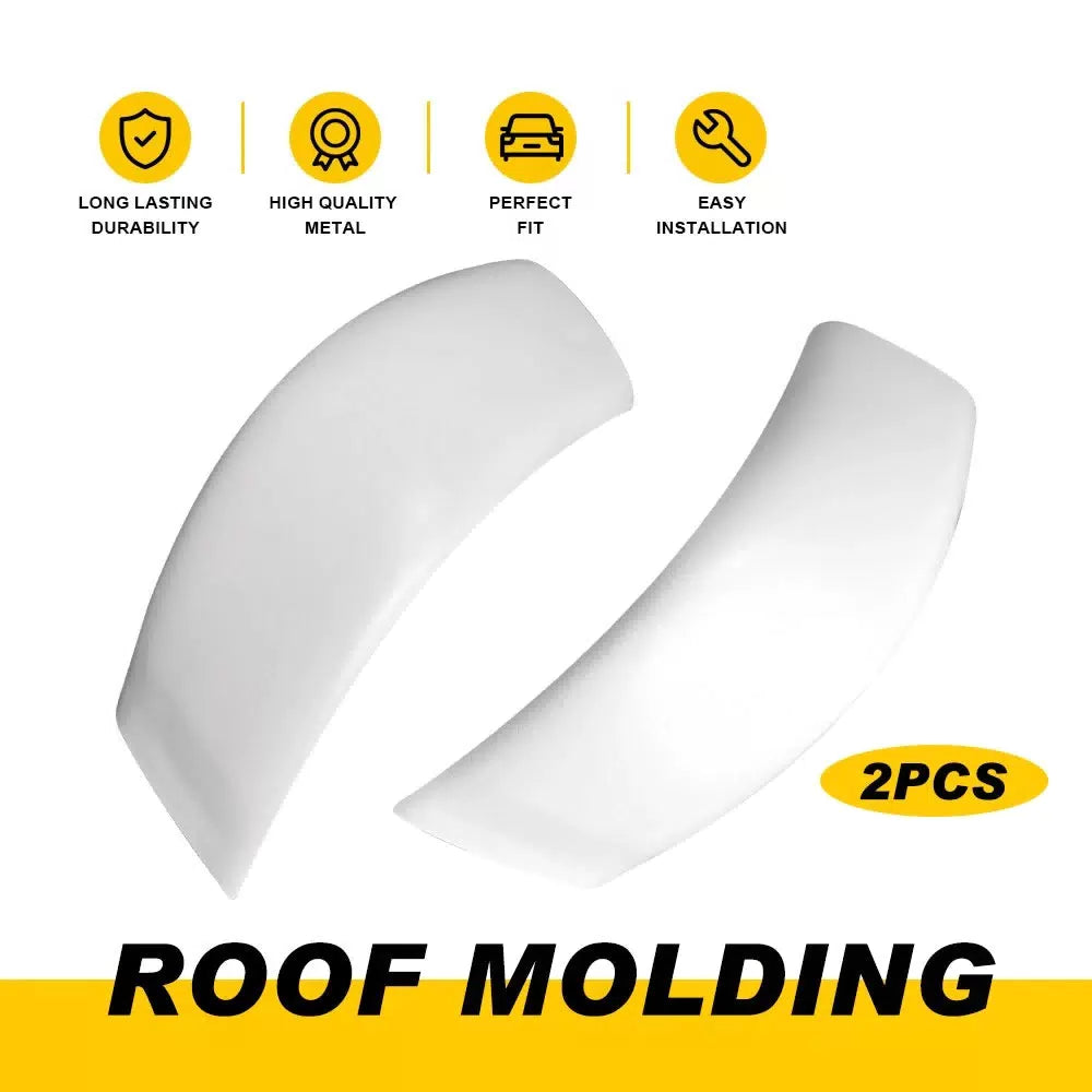 For 99-07 Ford Super Duty Oxford White 2PCS Upgraded Extended Cab Roof Molding A 6B93BC-57 [1]