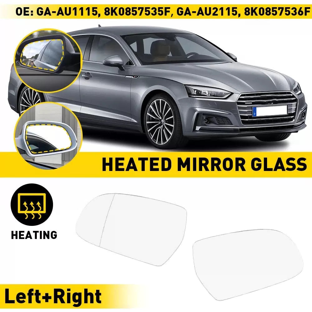 For Audi S5 A4 A5 Quattro S4 A3 Heated Left Right Side Door Wing Mirror Glass 6B93BC-57 [1]