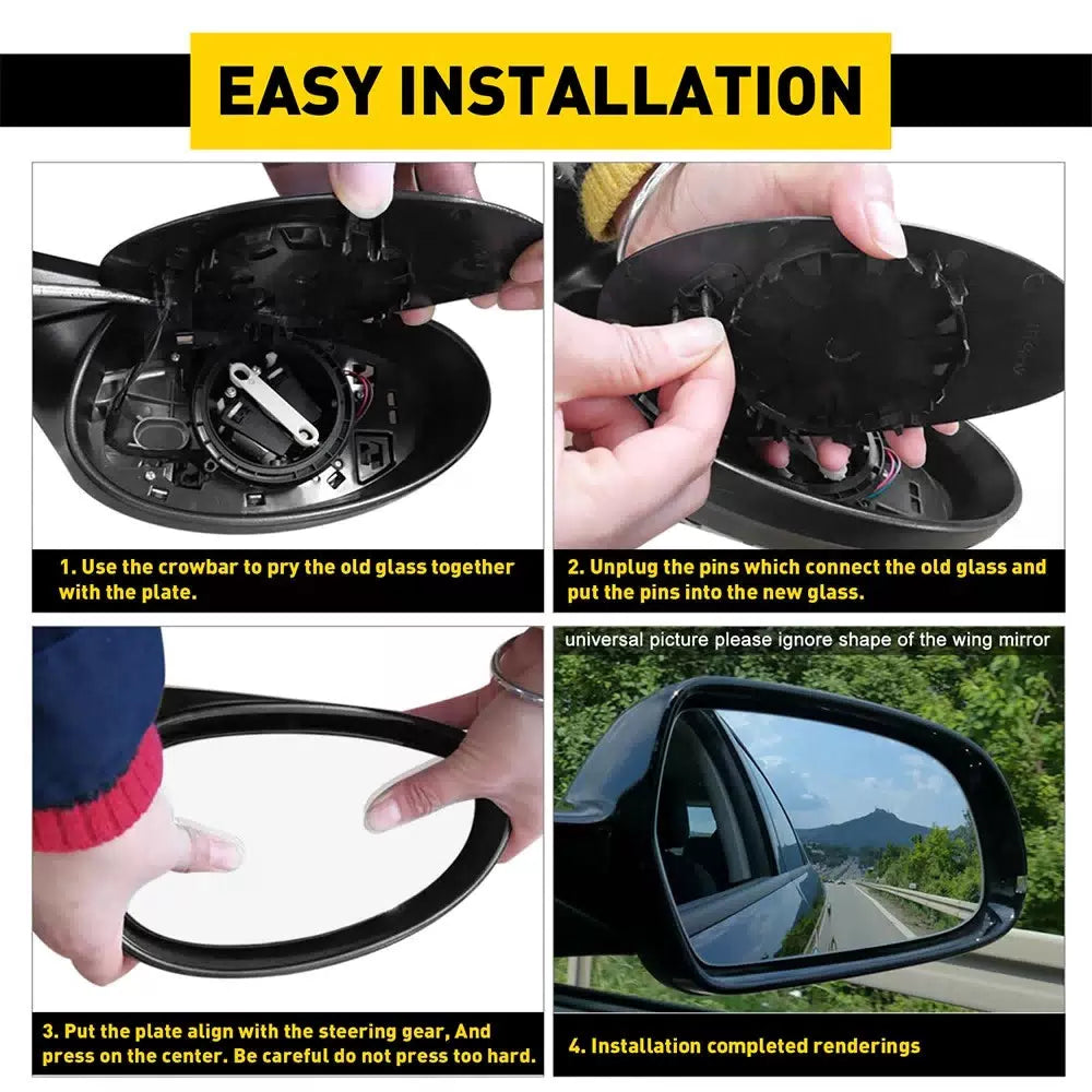 For Audi S5 A4 A5 Quattro S4 A3 Heated Left Right Side Door Wing Mirror Glass 6B93BC-57 [10]