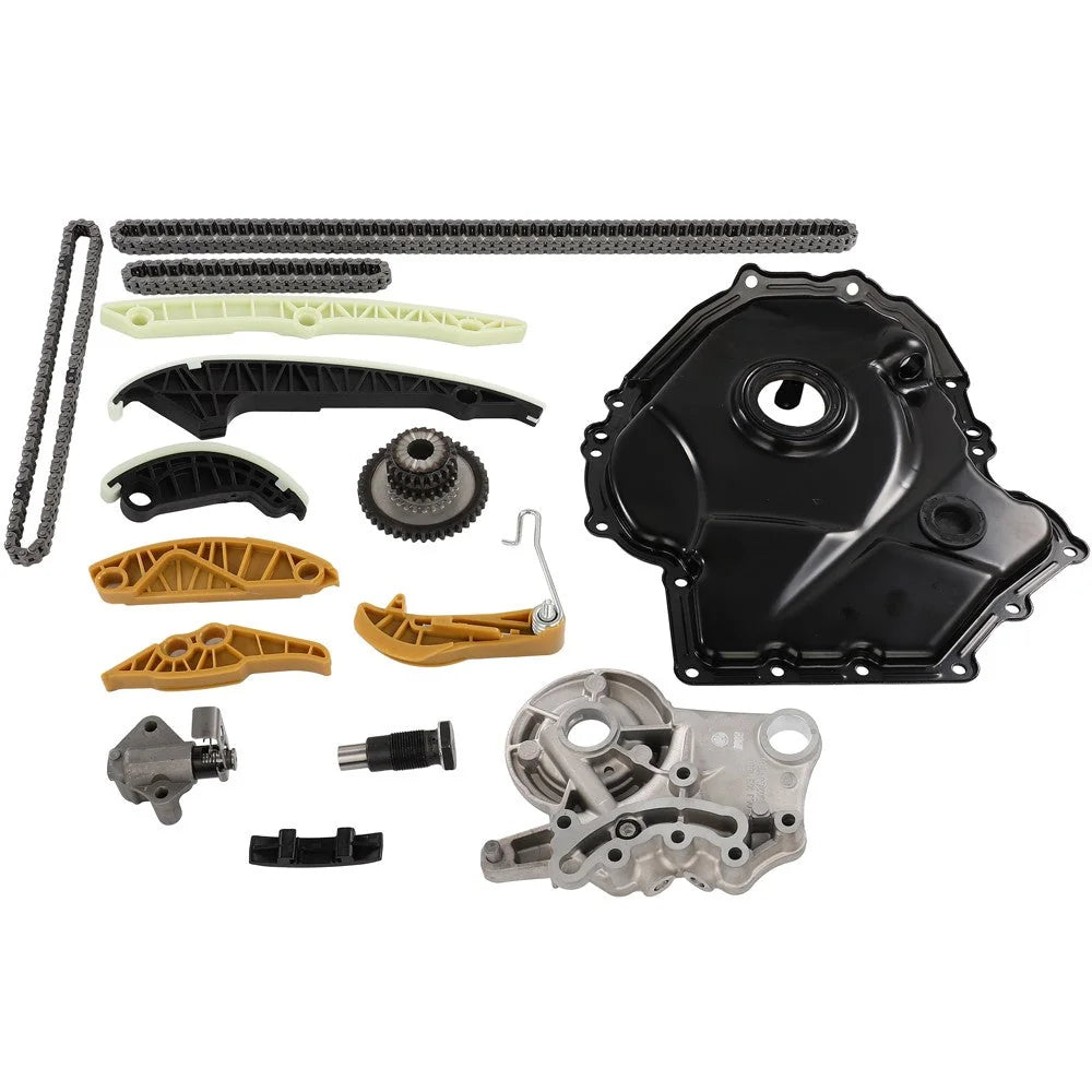 For Audi VW 2.0L Jetta GTI A4 TT Q5 Timing Chain Kit Engine Cover Solenoid Kit KOEEP [2]