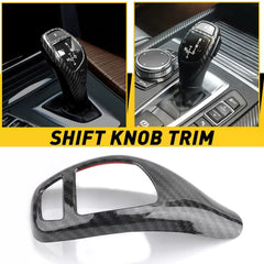 For BMW F30 F20 F15 F10 F25 X5 X3 Carbon Fiber Style Gear Shift Knob Cover Trim 6B93BC-57 [1]
