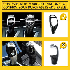 For BMW F30 F20 F15 F10 F25 X5 X3 Carbon Fiber Style Gear Shift Knob Cover Trim 6B93BC-57 [3]