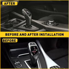 For BMW F30 F20 F15 F10 F25 X5 X3 Carbon Fiber Style Gear Shift Knob Cover Trim 6B93BC-57 [4]