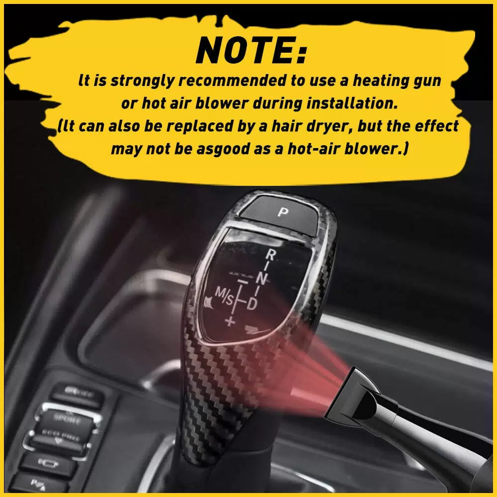 For BMW F30 F20 F15 F10 F25 X5 X3 Carbon Fiber Style Gear Shift Knob Cover Trim 6B93BC-57 [5]