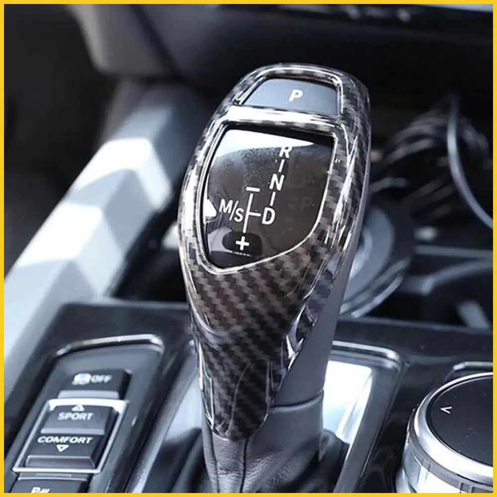 For BMW F30 F20 F15 F10 F25 X5 X3 Carbon Fiber Style Gear Shift Knob Cover Trim 6B93BC-57 [8]