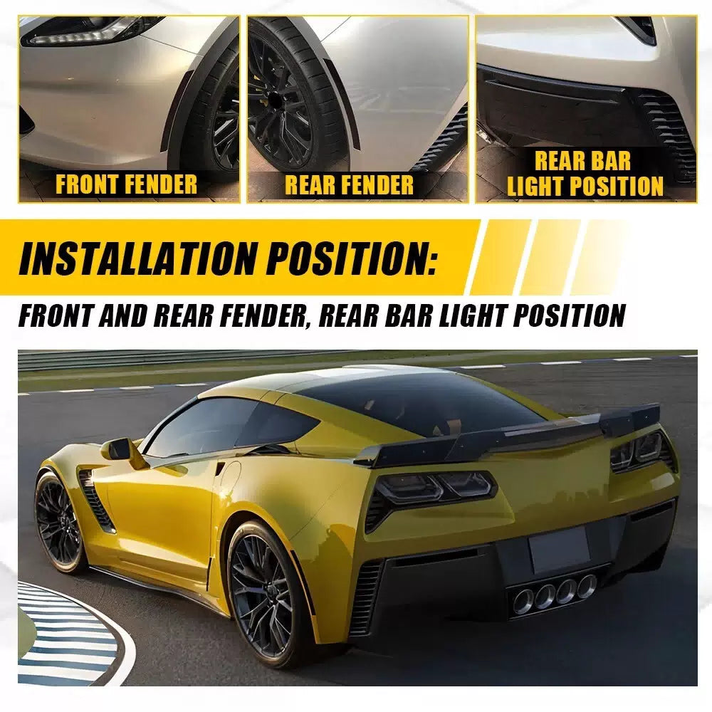 For C7 2014-19 Chevrolet Corvette Complete Reflector Blackout Kit Vinyl Overlay 6B93BC-57 [3]