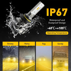 For Chevy Colorado 2004-2012 9145 H10 LED Front Lights Fog Golden Yellow Bulbs 6B93BC-57 [4]
