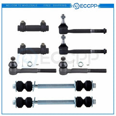 For Chevy & GMC K1500 K2500 4WD 8PCS Front Tie Rods Sway Bars Adjusting Sleeves KOEEP [1]