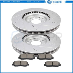 For Dodge Dart 2013 - 2016 Front Brake Rotors & Metallic Pads Drill Slot 6B93BC-57 [1]