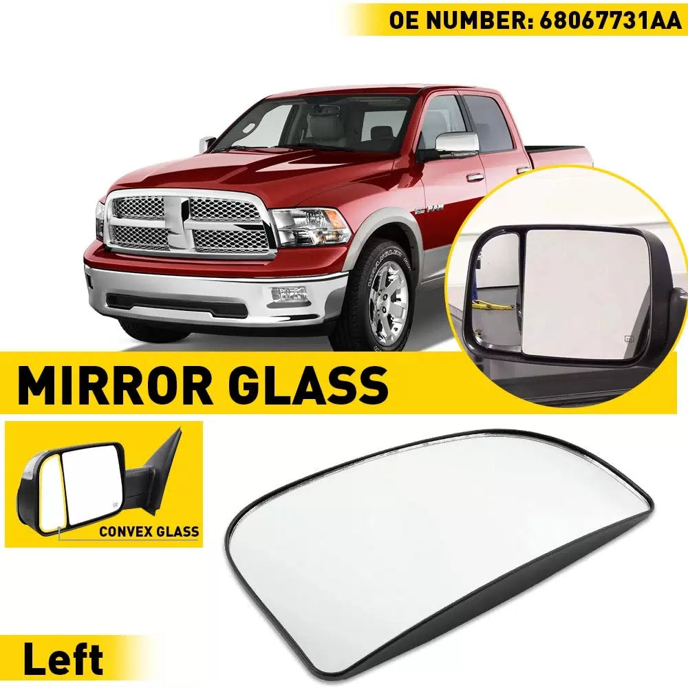 For Dodge Ram 1500 3500 2500 2010-2020 Tow Mirror Spotter lower Glass Left Side 6B93BC-57 [1]