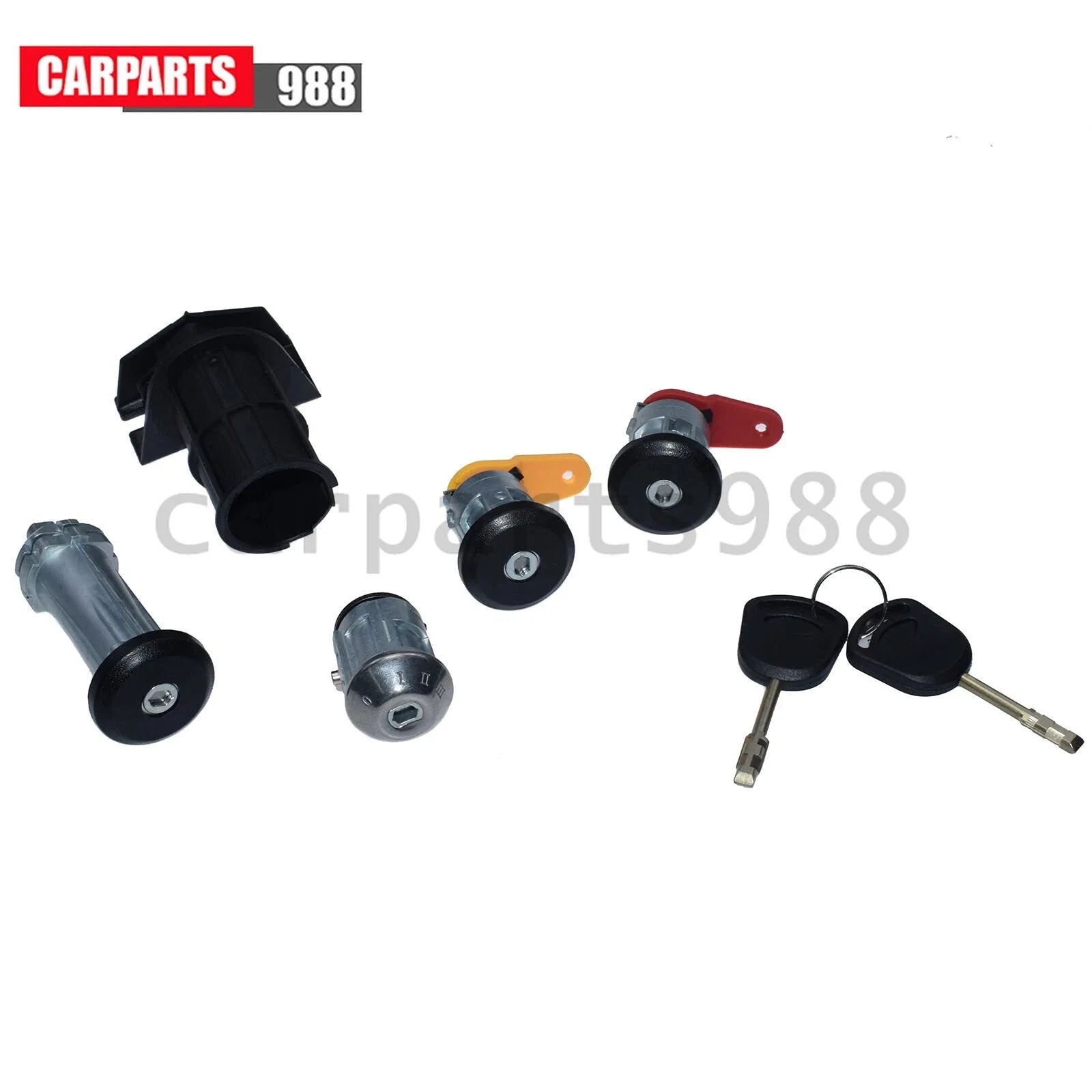 For FORD FIESTA ESCORT COURIER KA COMPLETE DOOR LOCK SET + 2 KEYS 3N21-F22050BB 6B93BC-57 [4]