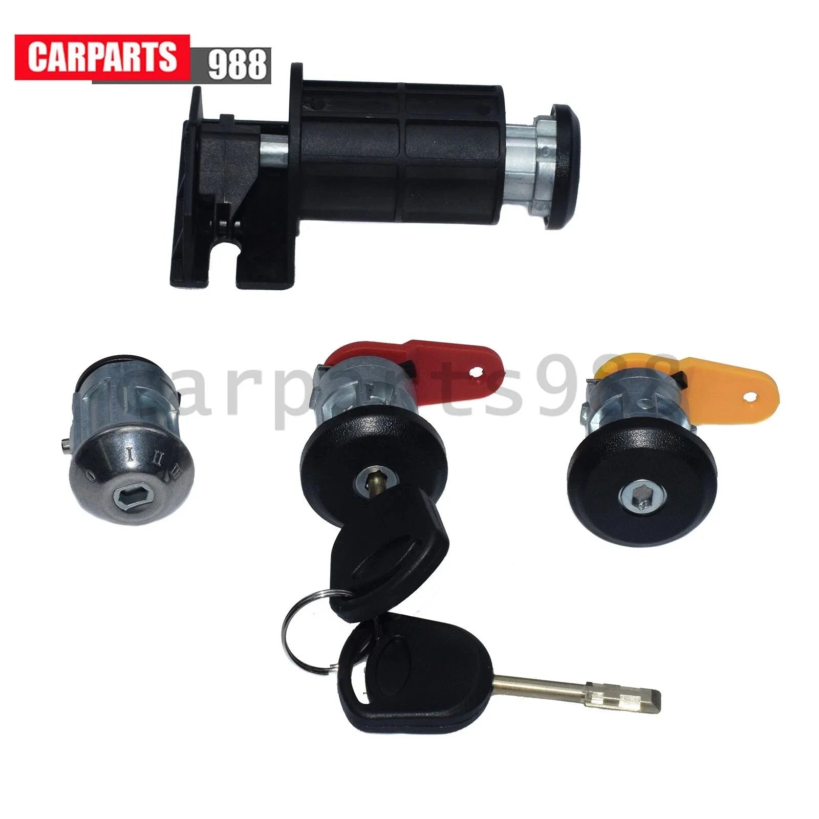 For FORD FIESTA ESCORT COURIER KA COMPLETE DOOR LOCK SET + 2 KEYS 3N21-F22050BB 6B93BC-57 [6]