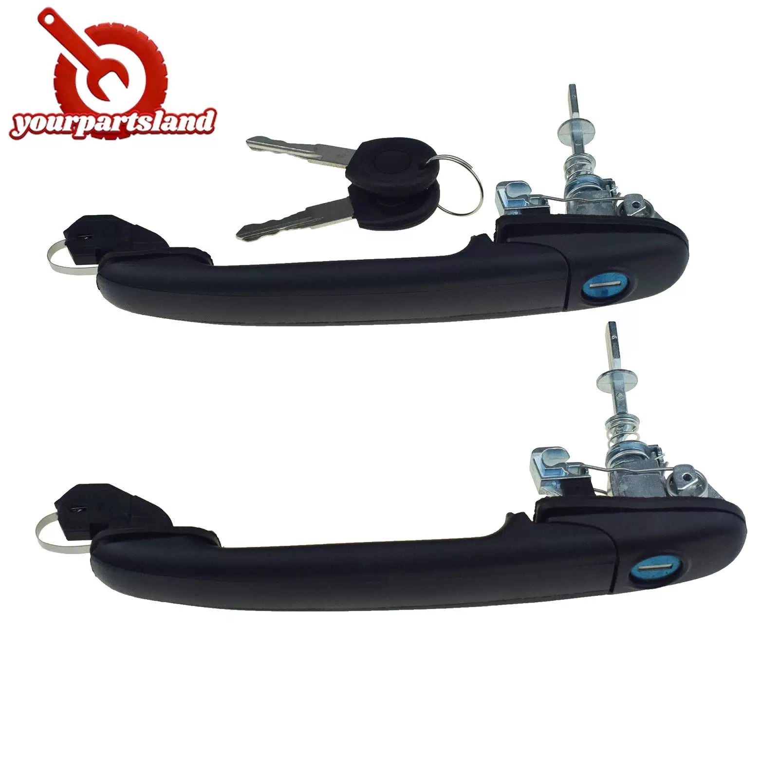For FORD GALAXY 96-05 VW SHARAN 95-10 Door Handle LH RH W/ 2 Same Keys 6K0837205 6B93BC-57 [3]