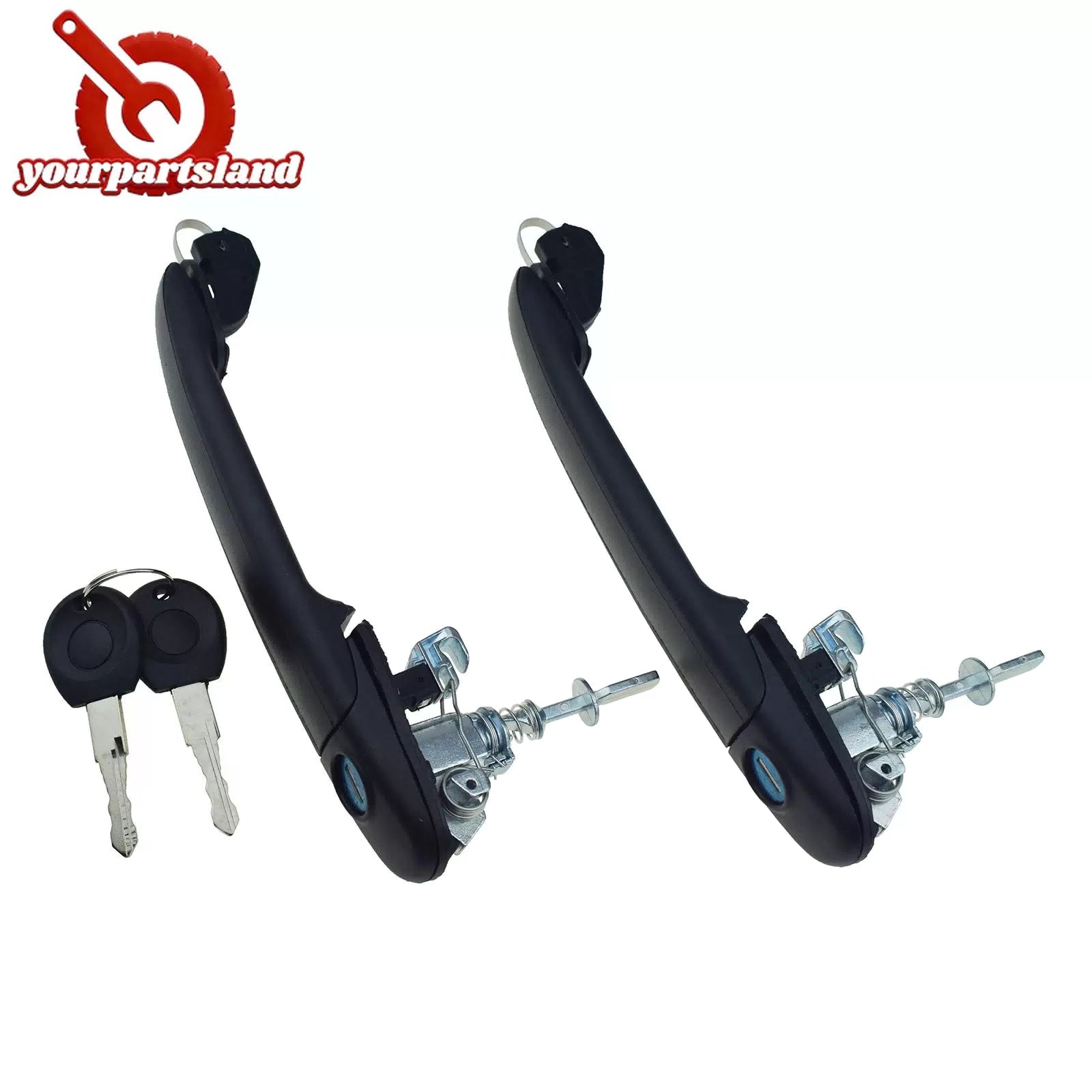 For FORD GALAXY 96-05 VW SHARAN 95-10 Door Handle LH RH W/ 2 Same Keys 6K0837205 6B93BC-57 [4]