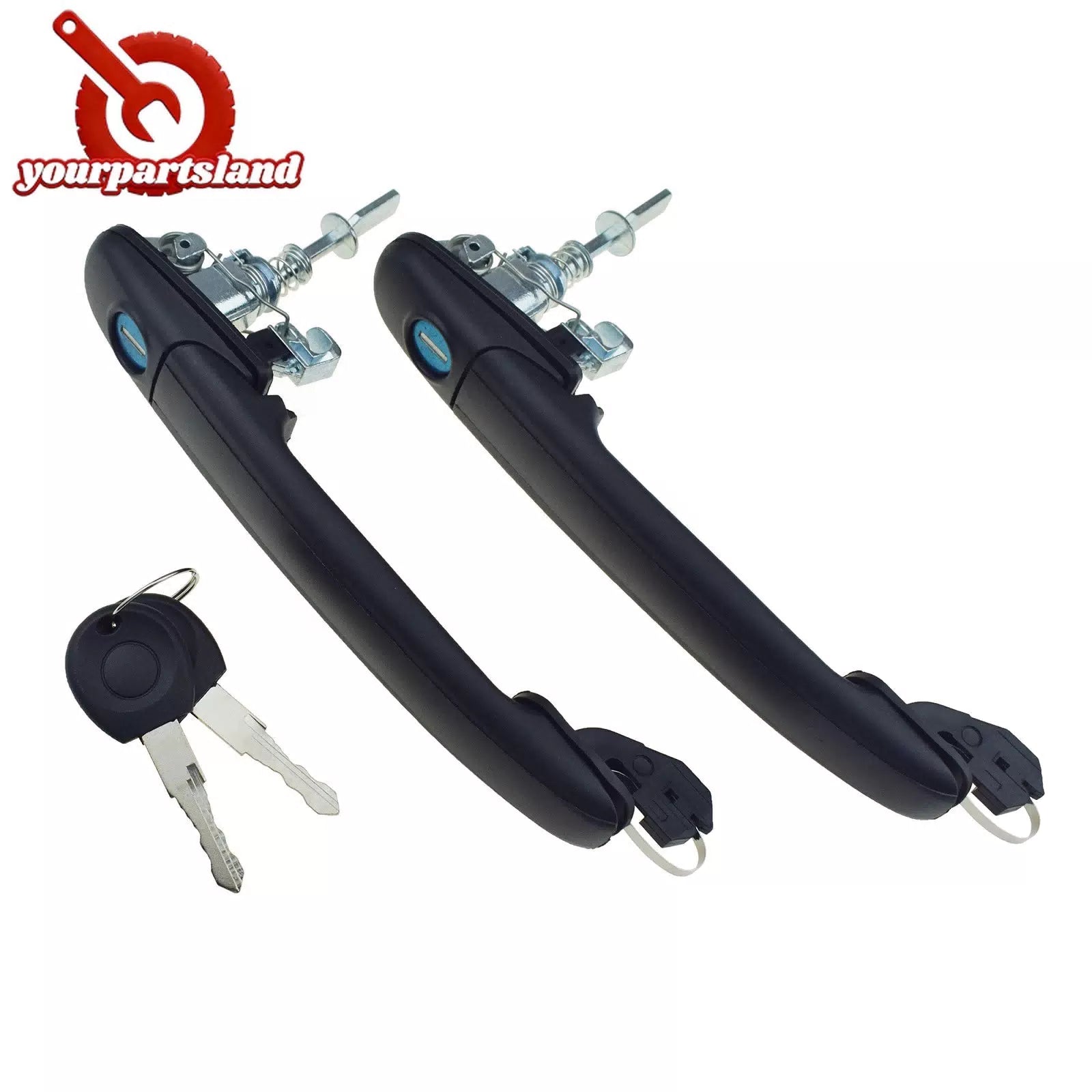For FORD GALAXY 96-05 VW SHARAN 95-10 Door Handle LH RH W/ 2 Same Keys 6K0837205 6B93BC-57 [8]